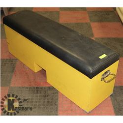 LARGE PADDED STORAGE BENCH, HEAVY DUTY,