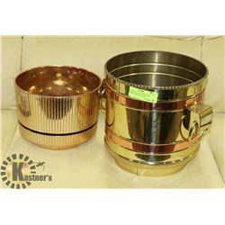 BRASS PLANTER WITH EXTRA BRASS TONED PLANTER