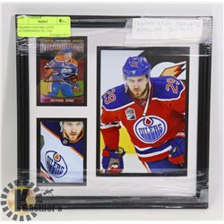 FRAMED LEON DRAISAITL AUTOGRAPHED DISPLAY.