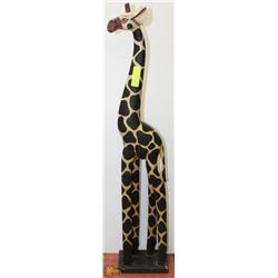 WOOD SAFARI GIRAFFE - 39 INCHES TALL -