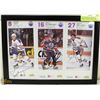 Image 1 : COLLECTION OF 3 SIGNED & FRAMED  EDMONTON OILERS
