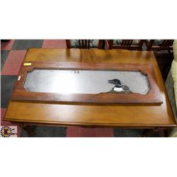 WOOD FRAMED DUCK MIRROR 48"X16".
