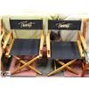 Image 1 : LOT OF 2 WOOD FOLDING DIRECTOR STYLE CHAIRS.
