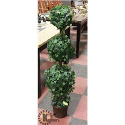 3FT SILK TREE WITH DECORATIVE PLANTER POT.