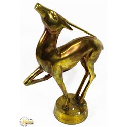 BRASS GAZELLE FIGURE.