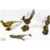 Image 1 : COLLECTION OF 4 BRASS BIRD FIGURES.