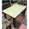 Image 1 : STONE TOP KITCHEN TABLE, 32"X51.5"X30".