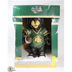 PROMOTIONAL EDMONTON ESKIMOS BEAR LAWN ORNAMENT