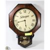 Image 1 : ORIGINAL SCHWEPPS WOOD CLOCK 1970'S