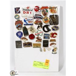 SHEET OF COLLECTORS LAPEL PINS, BUNDLE