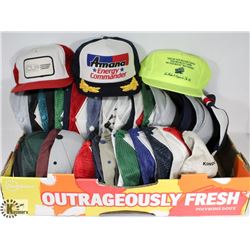 BOX OF ASSORTED HATS/CAPS