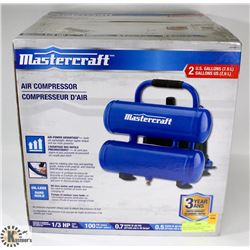 MASTERCRAFT 2 GALLON 1/3 HP 100PSI AIR COMPRESSOR.