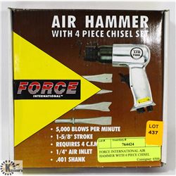 FORCE INTERNATIONAL AIR HAMMER WITH 4 PIECE CHISEL