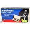 Image 1 : MASTERCRAFT 20PC CARBIDE TIPPED ROUTER BIT SET.