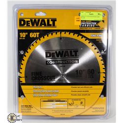 DEWALT 10" 60 TEETH FINE SAW BLADE.