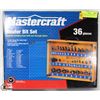 Image 1 : MASTERCRAFT 36PC ROUTER BIT SET INCL WOODEN CASE