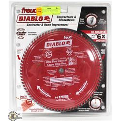 FREUD DIABLO 10" 80 TEETH SAW BLADE.