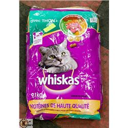 9.1KG BAG OF WHISKAS HIGH PROTEIN TUNA  AND VEG.