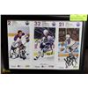 Image 1 : COLLECTION OF 3 SIGNED & FRAMED  EDMONTON OILERS