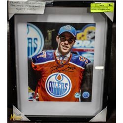 FRAMED CONNOR MCDAVID FACSIMILE AUTOGRAPH DRAFT