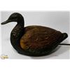 Image 1 : VINTAGE GLASS DUCK LAMP.