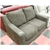 Image 1 : NEW GREY FABRIC 54" LOVE SEAT.
