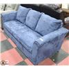 Image 1 : BLUE MICROFIBRE 74" SOFA .