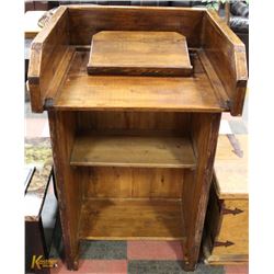 SOLID WOOD LECTERN/PODIUM WITH BOOK
