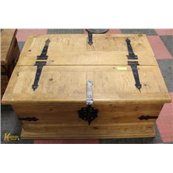 COFFEE TABLE CHEST - RUSTIC SOLID WOOD