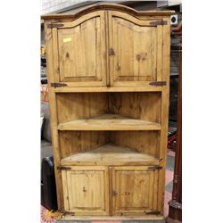 LARGE SOLID WOOD CORNER UNIT - RUSTIC