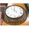 Image 1 : LARGE METAL FRAMED WALL CLOCK. FURNITURE