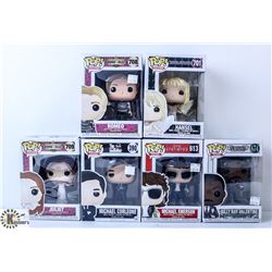 LOT OF 6 ASSORTED FUNKO POP VINYL FIGURES.