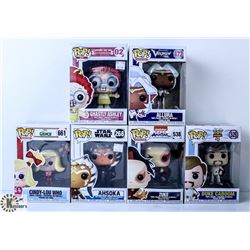 LOT OF 6 ASSORTED FUNKO POP VINYL FIGURES.