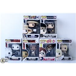 LOT OF 6 ASSORTED FUNKO POP VINYL FIGURES.
