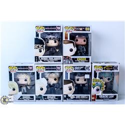 LOT OF 6 ASSORTED FUNKO POP VINYL FIGURES.