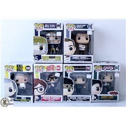 LOT OF 6 ASSORTED FUNKO POP VINYL FIGURES.