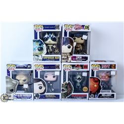 LOT OF 6 ASSORTED FUNKO POP VINYL FIGURES.
