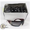 Image 1 : BOX OF DARK RED CHANEL STYLED SUNGLASSES