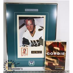 GORDY HOWE AUTOGRAPHED PICTURE AND BOOK