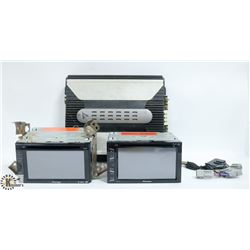 BOX WITH 2 PIONEER DOUBLE BIN CAR STEREOS WITH
