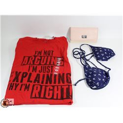 NEW ITEMS GUESS WALLET, BIKINI TOP