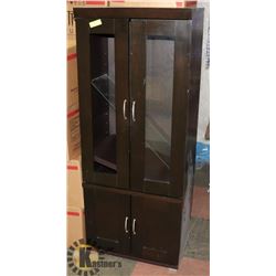 SHELVING CABINET. AS IS, 24"X16"X58.5".