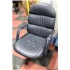 Image 1 : BLACK LEATHERETTE OFFICE CHAIR.