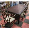 Image 3 : DINING TABLE (40"X80"X30") WITH 6 CHAIRS