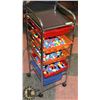 Image 1 : STORAGE CART WITH MINI MEGA BLOKS COLLECTION.