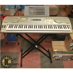 CASIO WK-3800 KEYBOARD WITH 76 KEYS, MANUAL, CORDS
