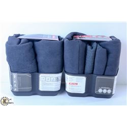 CASE OF 2 RUGGED XL GREY TRUCK SEAT COVERS