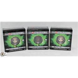LOT OF 3 GHOSTBUSTERS VINYL FIGURES.
