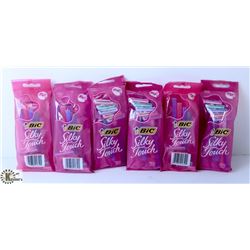 BAG OF BIC SILKY TOUCH RAZORS (60 IN TOTAL)