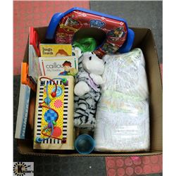 BOX W/TODDLER PAMPER DIAPERS,